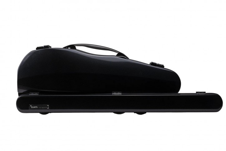 BAM ICONIC2003XLC ICONIC WITH BAM LOGO Hightech Cabin Violin Case, Black Carbon