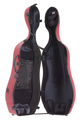 BAM 1001SRG Classic Cello case without wheels, Pomegranate red