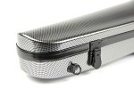 BAM 2002XLSC Hightech contoured violin case, silver carbon .