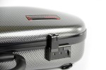 BAM 2003XLSC Hightech Overhead Violin case, silver carbon .