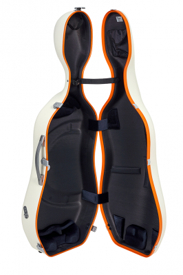BAM SUP1005XLWO SUPREME ICE Hightech Polycarbonat Cello Etui, Weiß - Orange