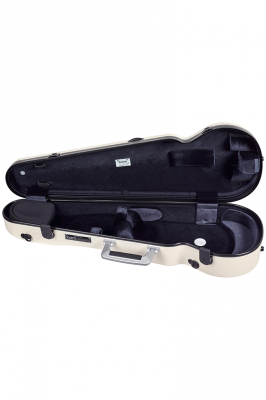 BAM SUP2002XLWN Supreme Ice Hightech Contoured Violin Case, White-Black .